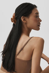 Acrylic Illusion Claw Clip - Sun Kissed Brown/Brushed Gold