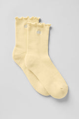 Women's Lettuce Edge Sock - Warm Butter