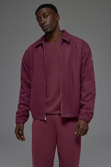 Cotton Canvas Coaches Jacket - Burgundy