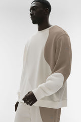 Make Waves Crew Neck Pullover - Ivory/Bone/Gravel