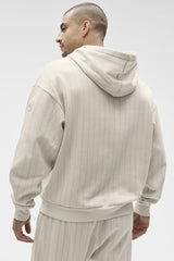 Pinstripe Hoodie - Bone Pinstripe