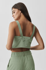 Cropped Dreamscape Tank - Dune Grass