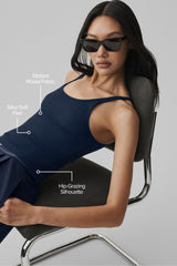 Ribbed Adore Tank - Navy
