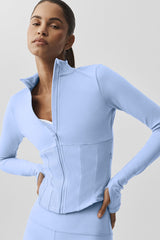 Airbrush Corset Full Zip Jacket - Light Provence Blue