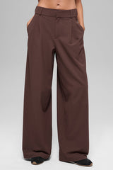 High-Waist Dreamscape Trouser (Long) - Brownstone