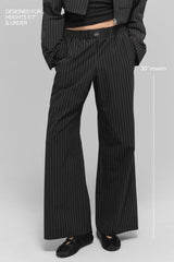 Pinstripe Daylight Boxer Pant (Regular) - Black/Titanium