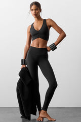 High-Waist Airbrush Legging - Black