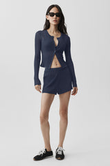 Sweater High-Waist Sunlit Short - Navy