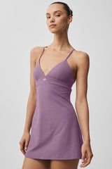 Airbrush Splendor Dress - Plum Kiss