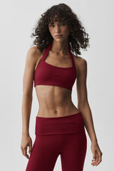 ALO Softsculpt Feel The Heat Halter Bra - Summer Romance Red