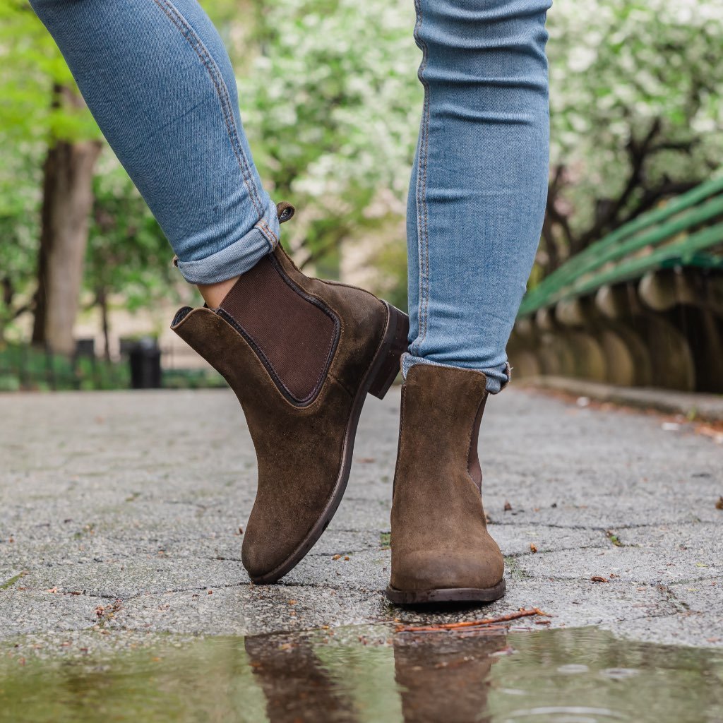 S Duchess | Dark Olive Suede