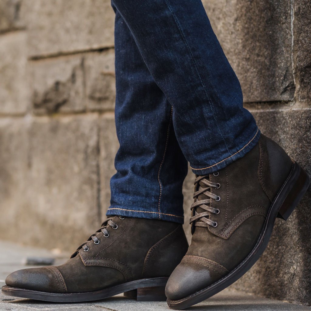 S Captain | Dark Olive Suede