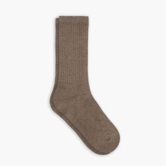 Men's Cotton Crew Sock | Brown