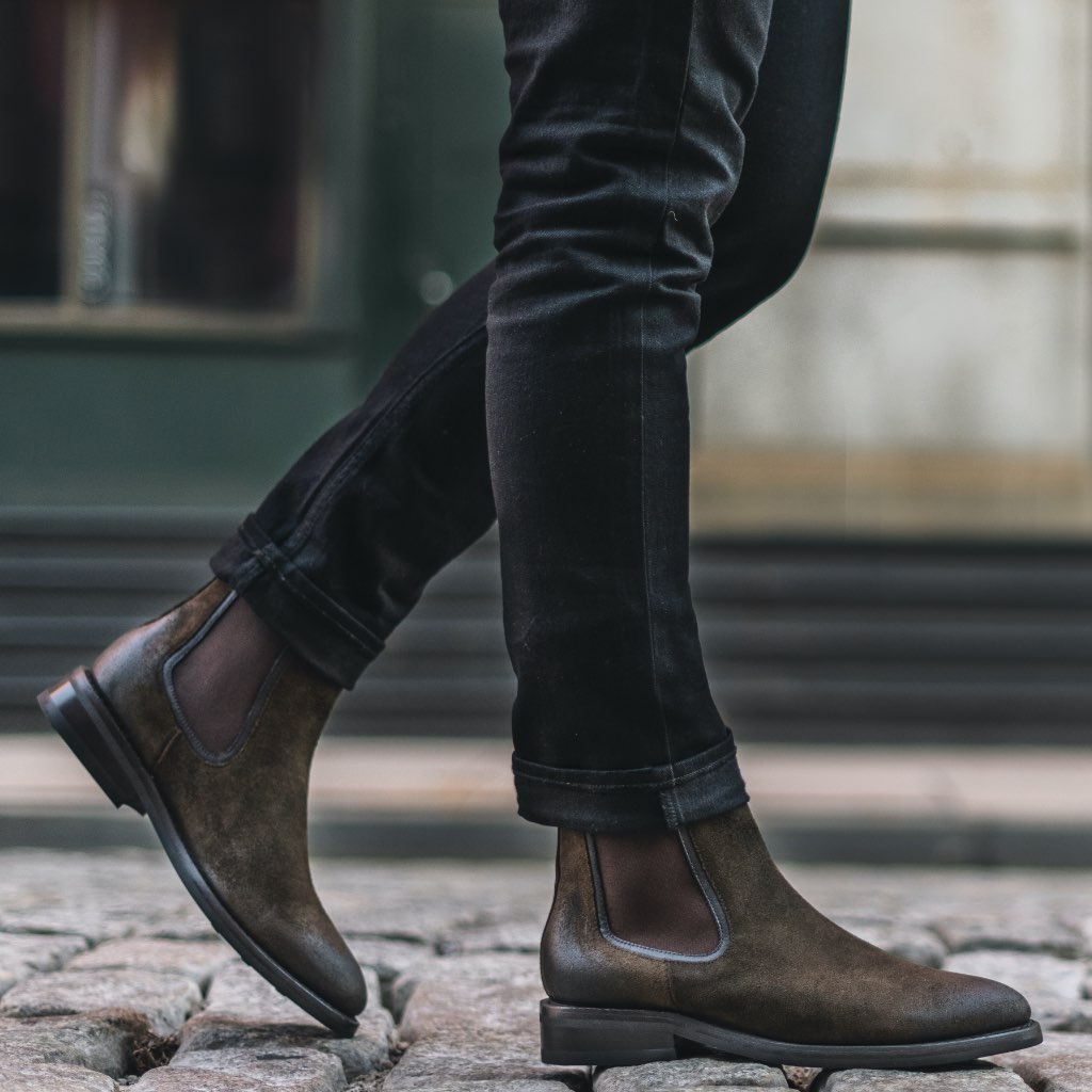 S Duke | Dark Olive Suede