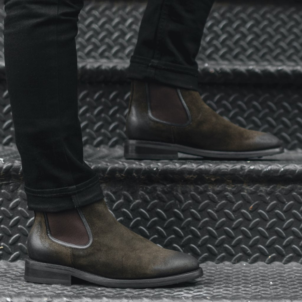 S Duke | Dark Olive Suede