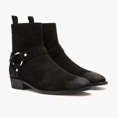 S Harness | Black Suede