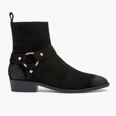 S Harness | Black Suede