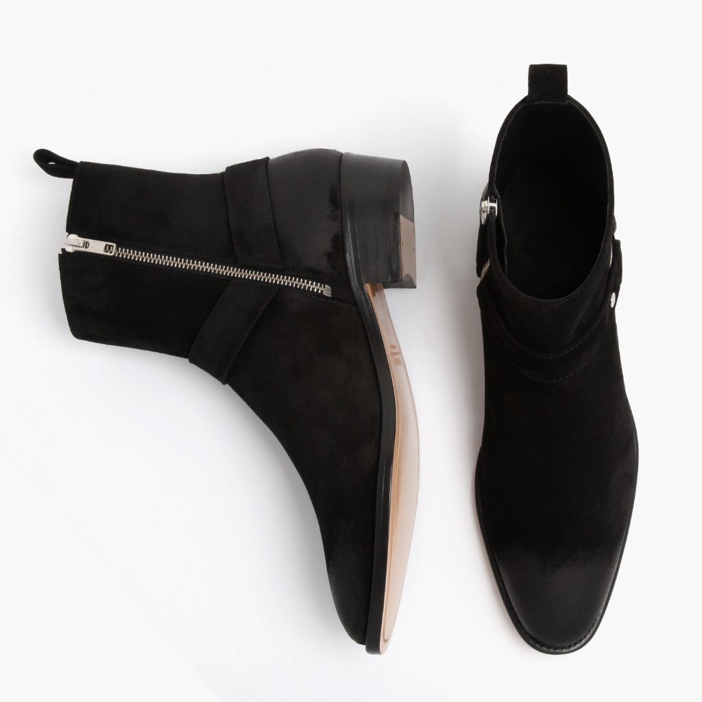 S Harness | Black Suede