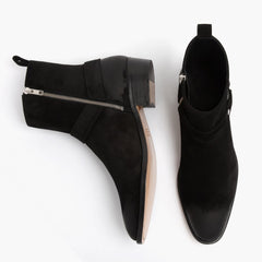 S Harness | Black Suede