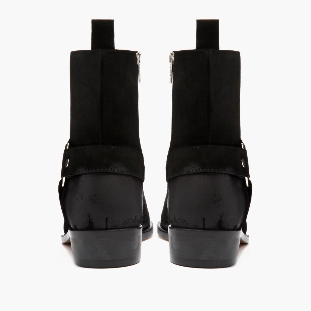 S Harness | Black Suede