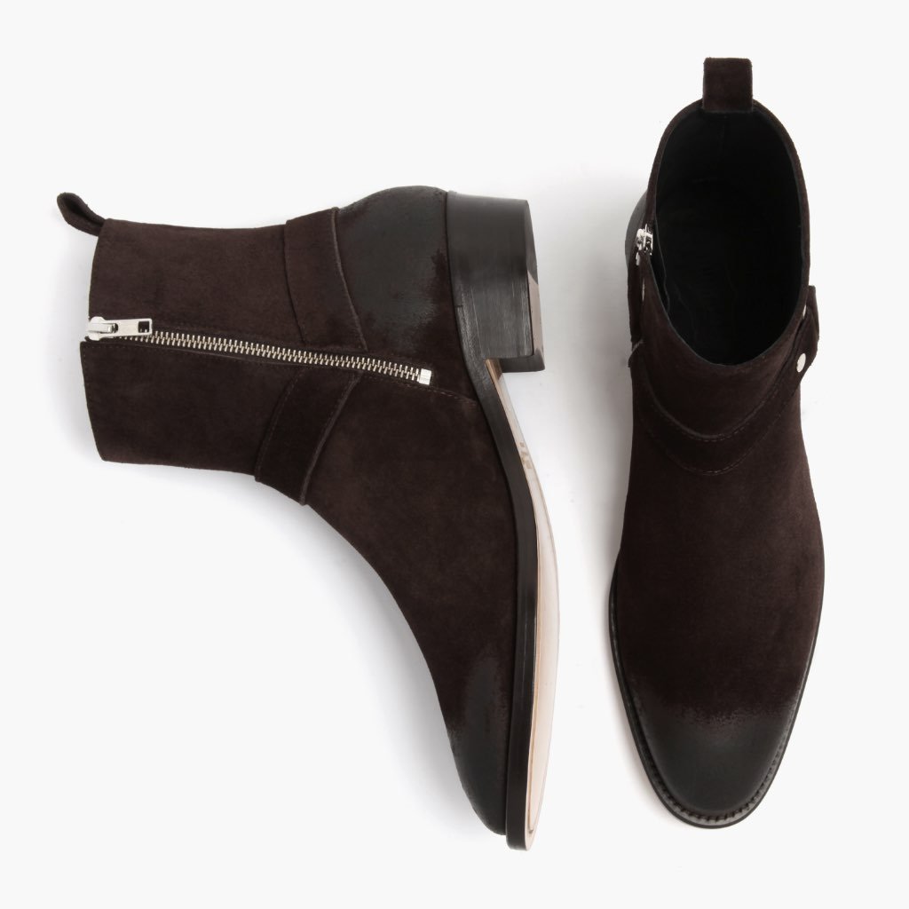S Harness | Dark Brown Suede