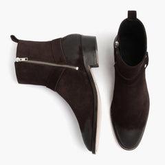S Harness | Dark Brown Suede