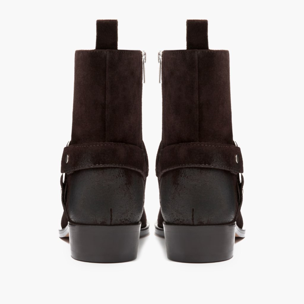 S Harness | Dark Brown Suede