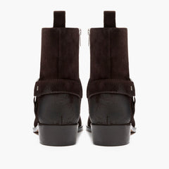 S Harness | Dark Brown Suede