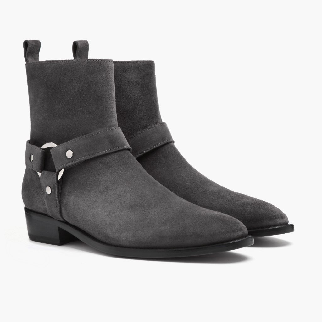 S Harness | Grey Suede