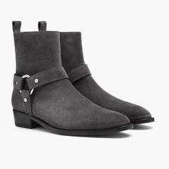 S Harness | Grey Suede