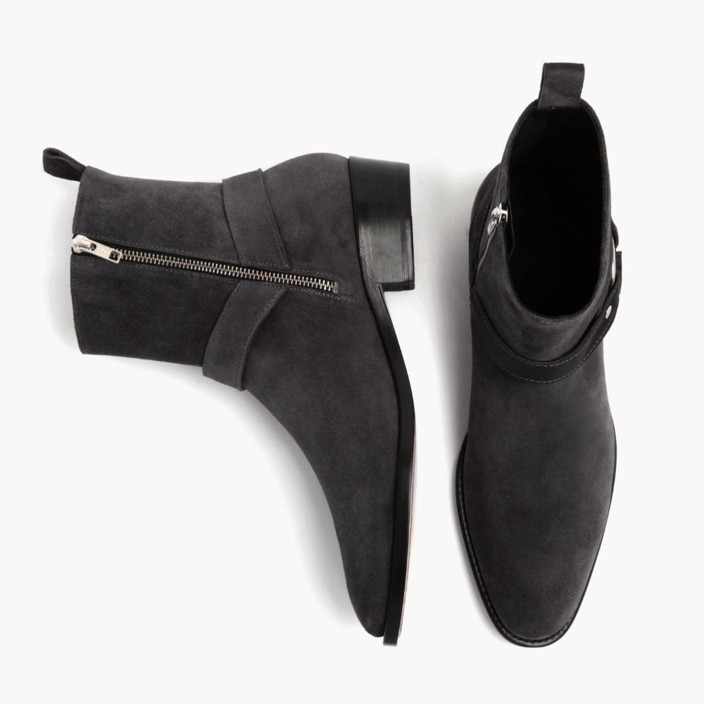 S Harness | Grey Suede