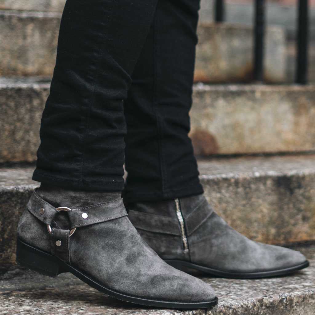 S Harness | Grey Suede