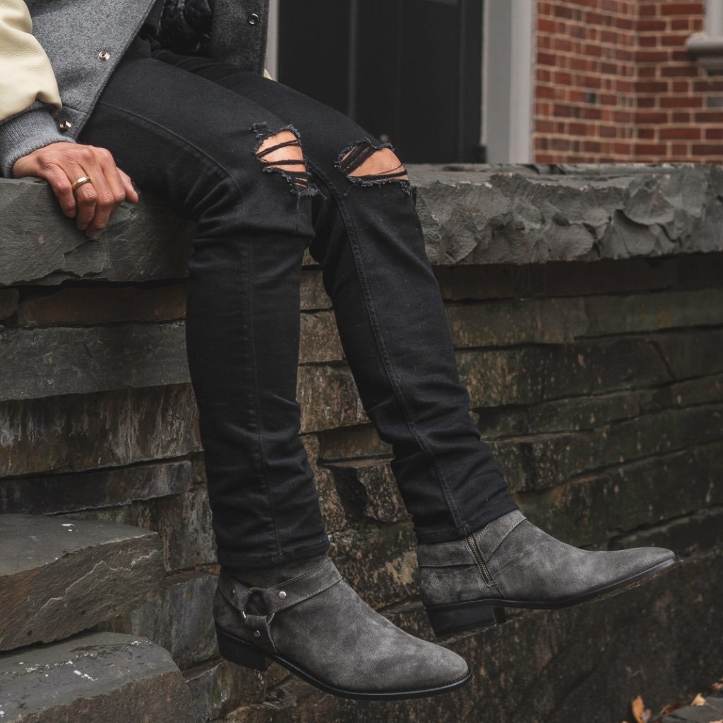 S Harness | Grey Suede