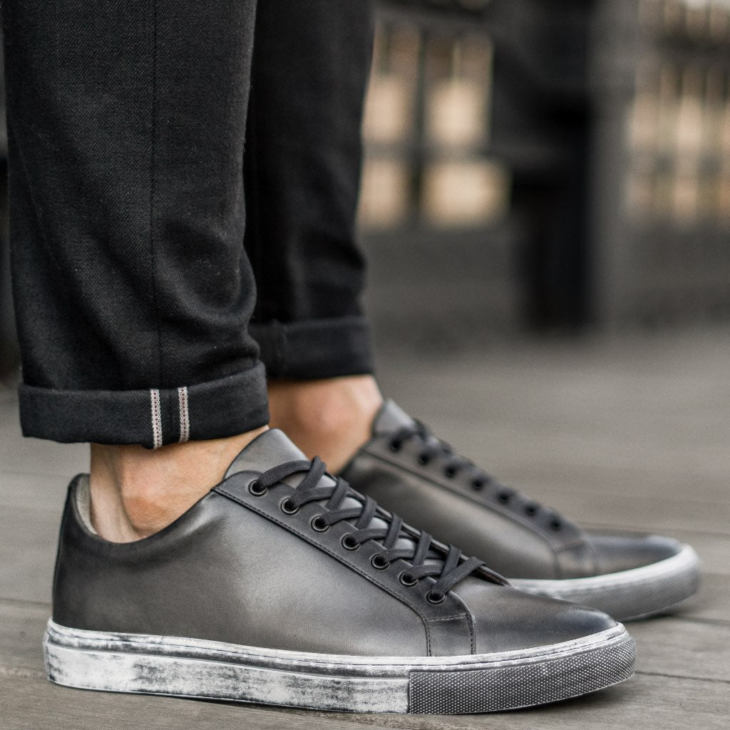 S Premier Low Top | Distressed Grey