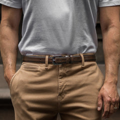 Men's Refined Leather Belt | Black Coffee