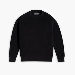 Ribbed Crewneck Sweater | Black