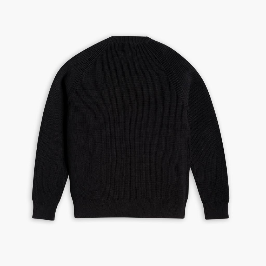 Ribbed Crewneck Sweater | Black