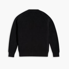 Ribbed Crewneck Sweater | Black