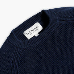 Ribbed Crewneck Sweater | Navy