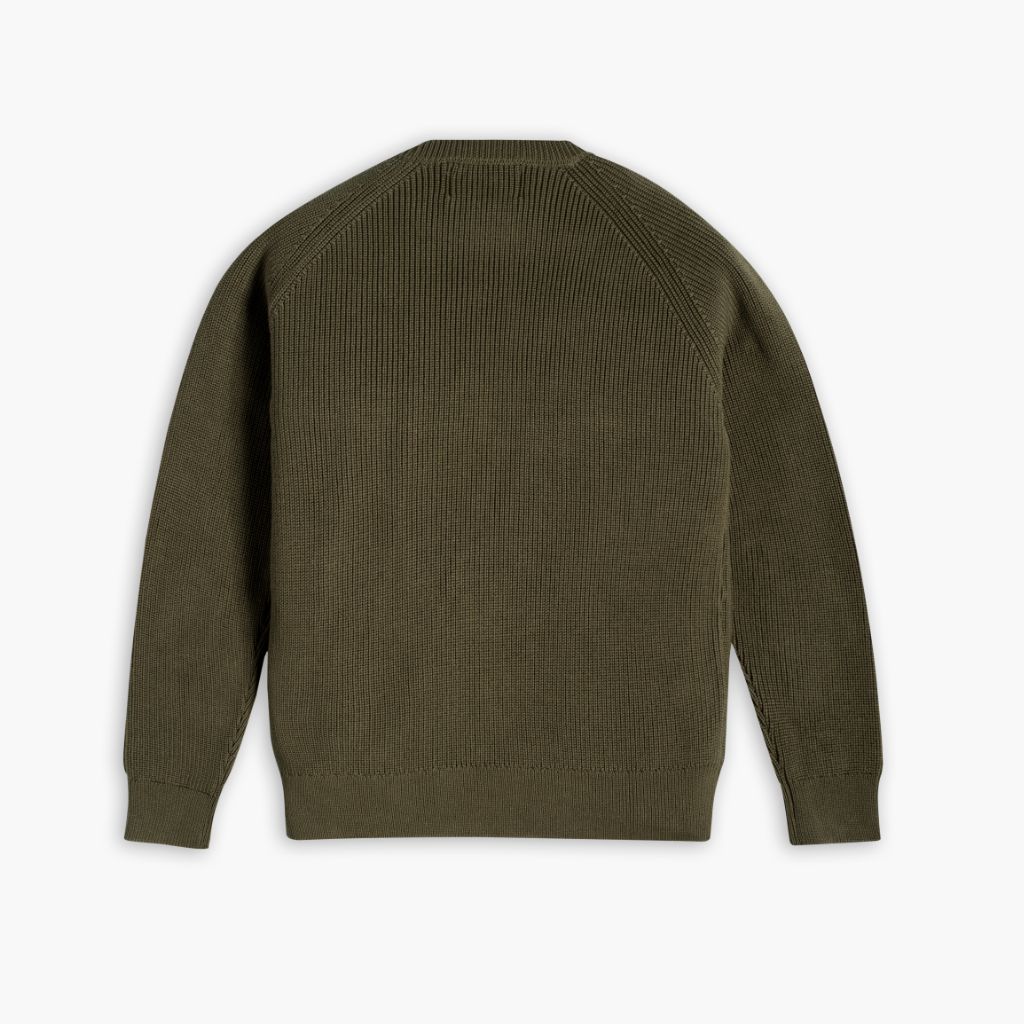 Ribbed Crewneck Sweater | Olive