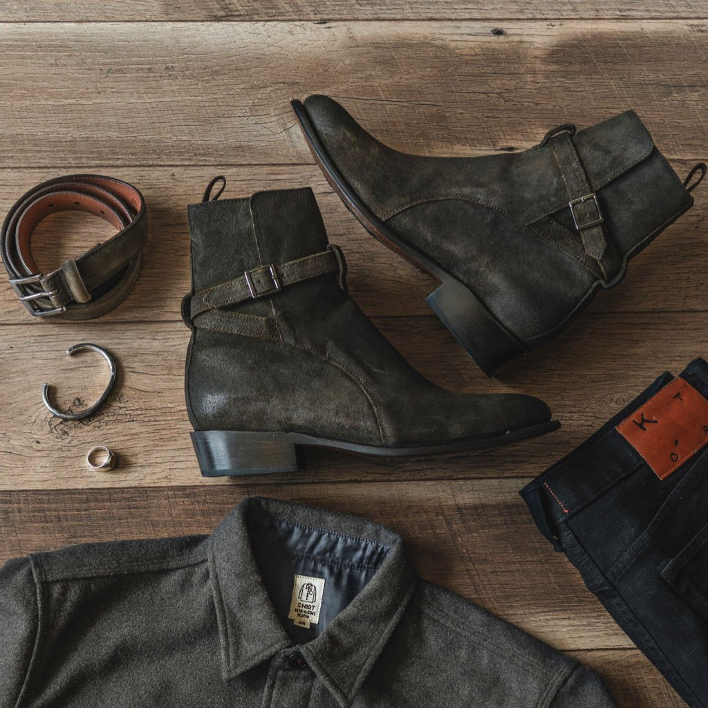 S Rogue | Dark Olive Suede
