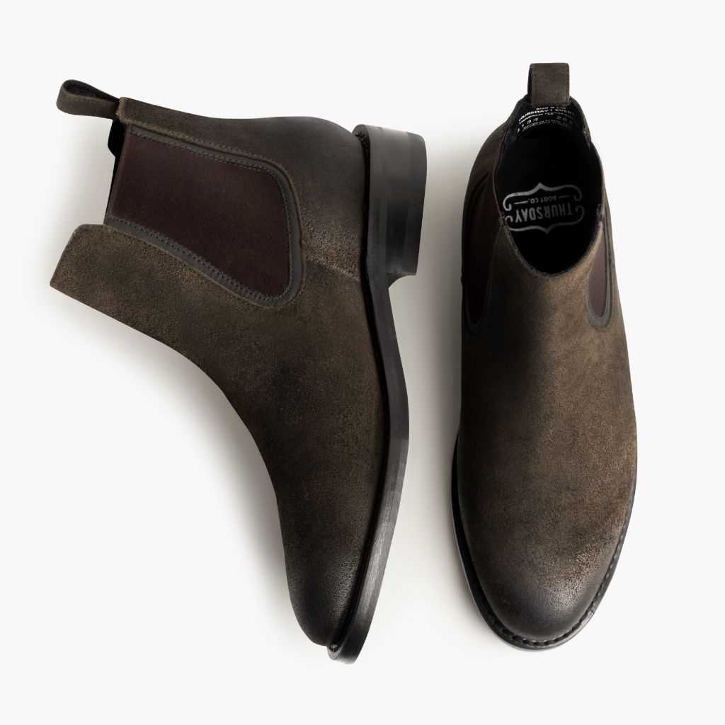 S Duke | Dark Olive Suede