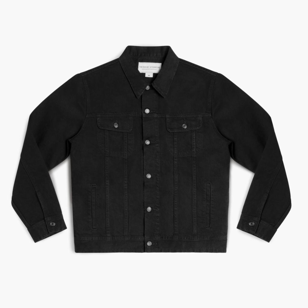 W Denim Trucker Jacket | Pitch Black