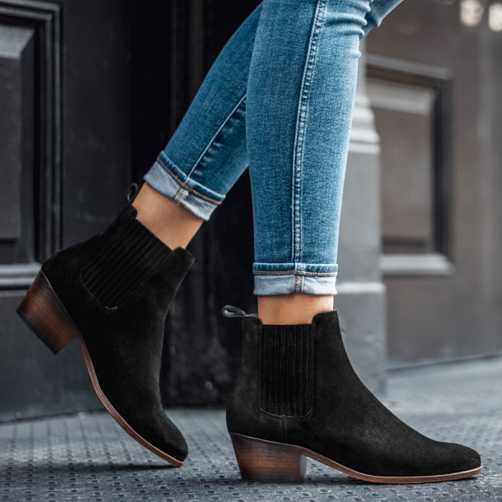 S Dreamer Bootie | Black Suede