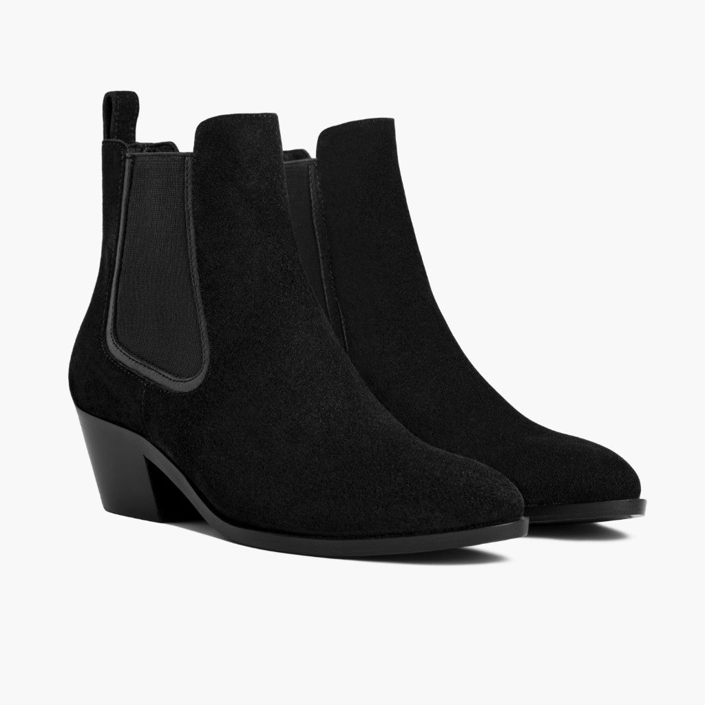 S Duchess Bootie | Black Suede