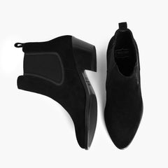 S Duchess Bootie | Black Suede