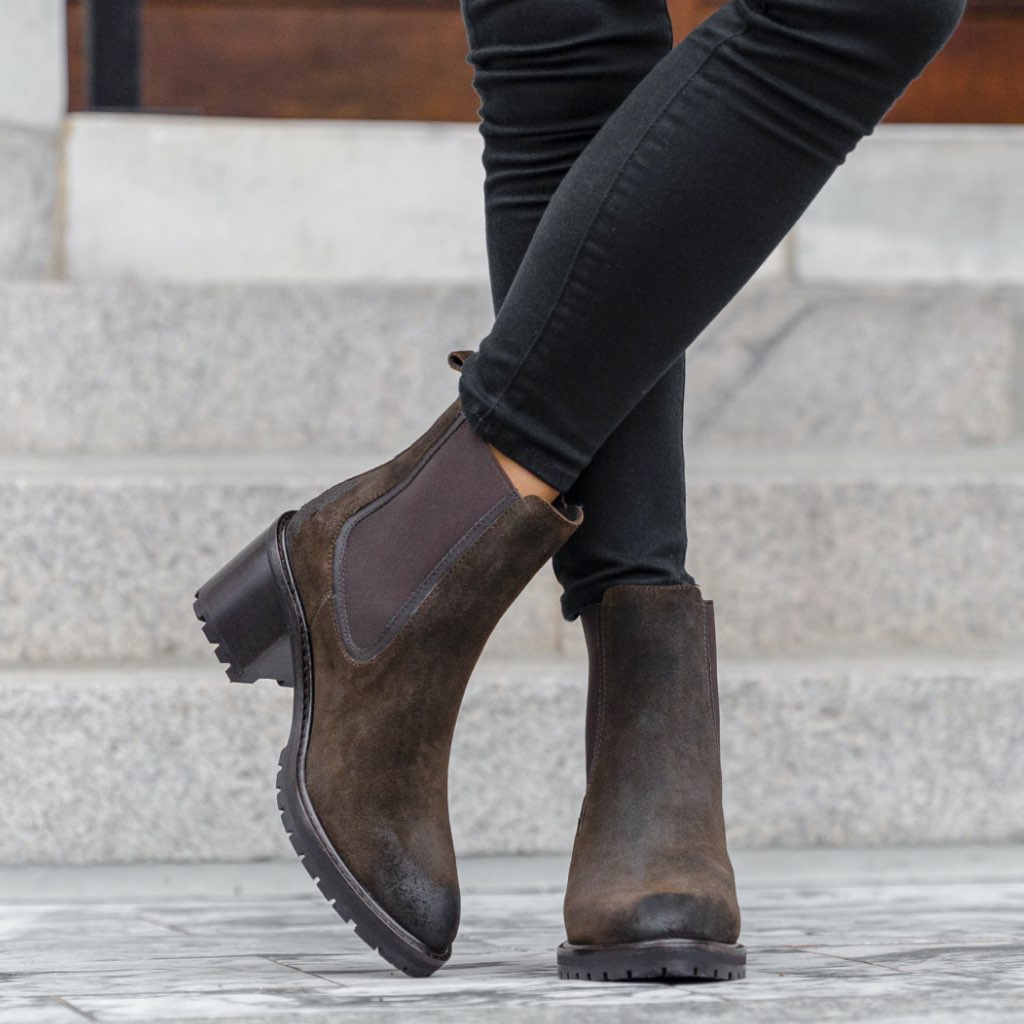 W Knockout | Dark Olive Suede