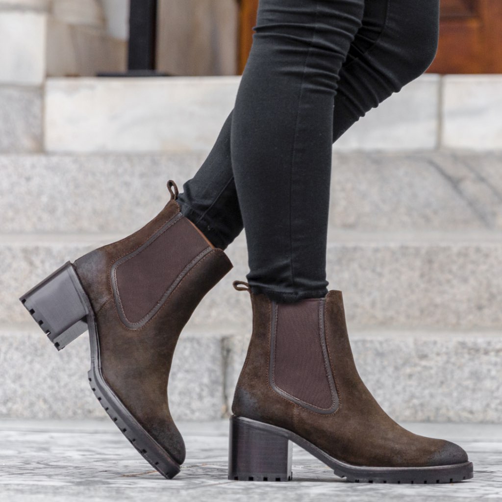 W Knockout | Dark Olive Suede
