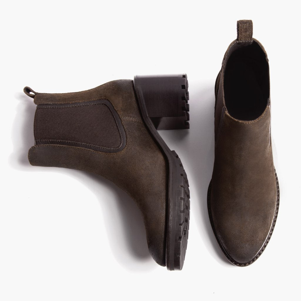 S Knockout | Dark Olive Suede