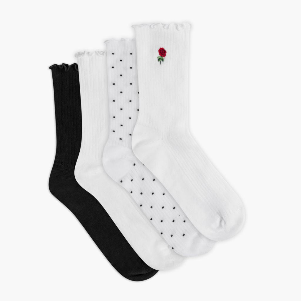 Women's Ruffle Rib Quarter Sock | Studio 4-Pack